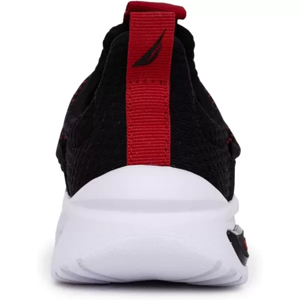imageNautica Kids Athletic SlipOn Sneakers  Comfortable Bungee Running Shoes for Boys and Girls  Stylish and Supportive Footwear for Active Kids Big KidLittle KidToddlerBlackRed