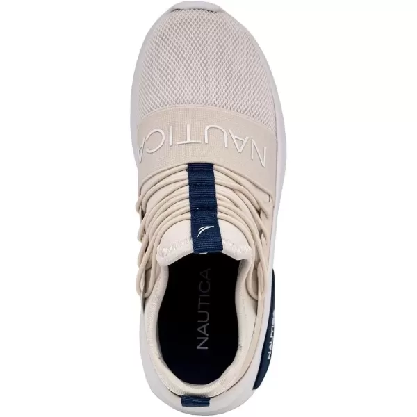 imageNautica Kids Athletic SlipOn Sneakers  Comfortable Bungee Running Shoes for Boys and Girls  Stylish and Supportive Footwear for Active Kids Big KidLittle KidToddlerBone Navysummr