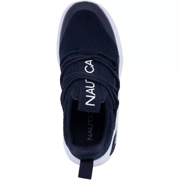 imageNautica Kids Athletic SlipOn Sneakers  Comfortable Bungee Running Shoes for Boys and Girls  Stylish and Supportive Footwear for Active Kids Big KidLittle KidToddlerNavy