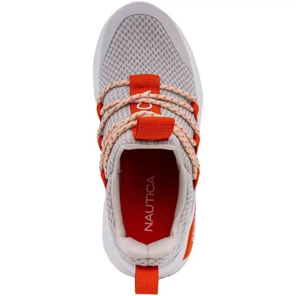 imageNautica Kids Athletic SlipOn Sneakers  Comfortable Bungee Running Shoes for Boys and Girls  Stylish and Supportive Footwear for Active Kids Big KidLittle KidToddlerBone Orange