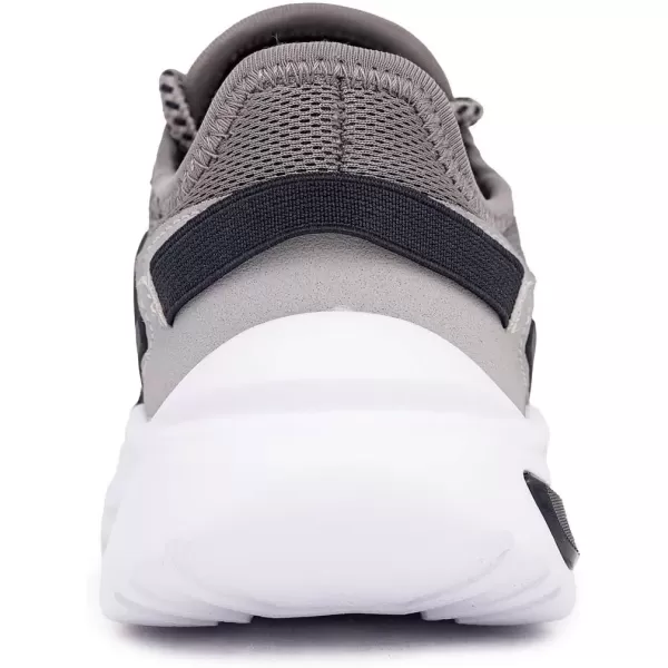 imageNautica Kids Athletic SlipOn Sneakers  Comfortable Bungee Running Shoes for Boys and Girls  Stylish and Supportive Footwear for Active Kids Big KidLittle KidToddlerGrey Navysanford