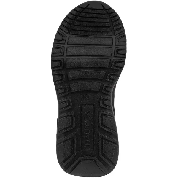 imageNautica Kids Athletic SlipOn Sneakers  Comfortable Bungee Running Shoes for Boys and Girls  Stylish and Supportive Footwear for Active Kids Big KidLittle KidToddlerBlack Monomolded