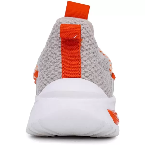 imageNautica Kids Athletic SlipOn Sneakers  Comfortable Bungee Running Shoes for Boys and Girls  Stylish and Supportive Footwear for Active Kids Big KidLittle KidToddlerBone Orange