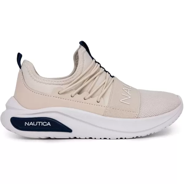 imageNautica Kids Athletic SlipOn Sneakers  Comfortable Bungee Running Shoes for Boys and Girls  Stylish and Supportive Footwear for Active Kids Big KidLittle KidToddlerBone Navysummr