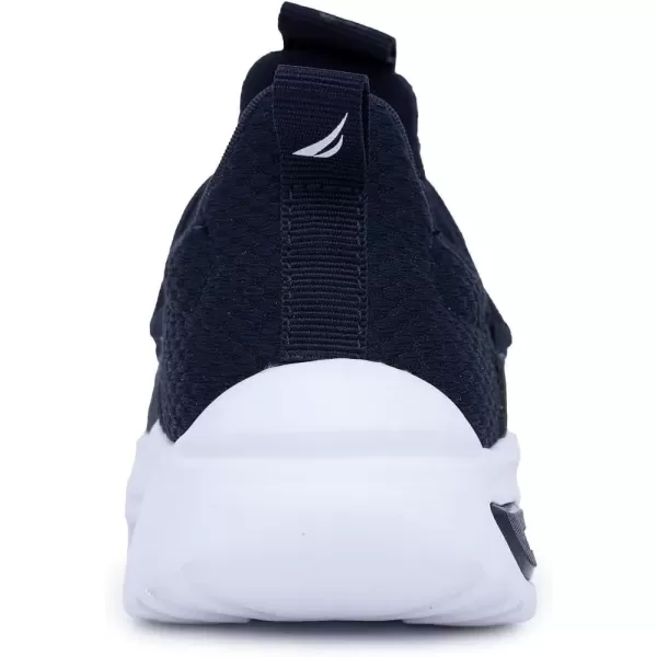 imageNautica Kids Athletic SlipOn Sneakers  Comfortable Bungee Running Shoes for Boys and Girls  Stylish and Supportive Footwear for Active Kids Big KidLittle KidToddlerNavy
