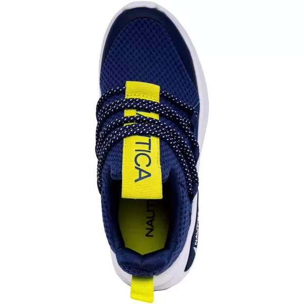 imageNautica Kids Athletic SlipOn Sneakers  Comfortable Bungee Running Shoes for Boys and Girls  Stylish and Supportive Footwear for Active Kids Big KidLittle KidToddlerCobalt Lime