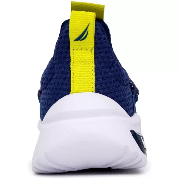 imageNautica Kids Athletic SlipOn Sneakers  Comfortable Bungee Running Shoes for Boys and Girls  Stylish and Supportive Footwear for Active Kids Big KidLittle KidToddlerCobalt Lime