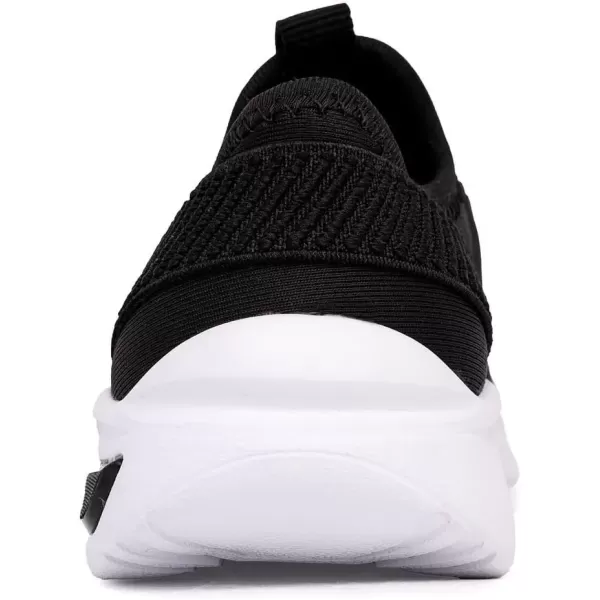 imageNautica Kids Athletic SlipOn Sneakers  Comfortable Bungee Running Shoes for Boys and Girls  Stylish and Supportive Footwear for Active Kids Big KidLittle KidToddlerBlack Whitemolded