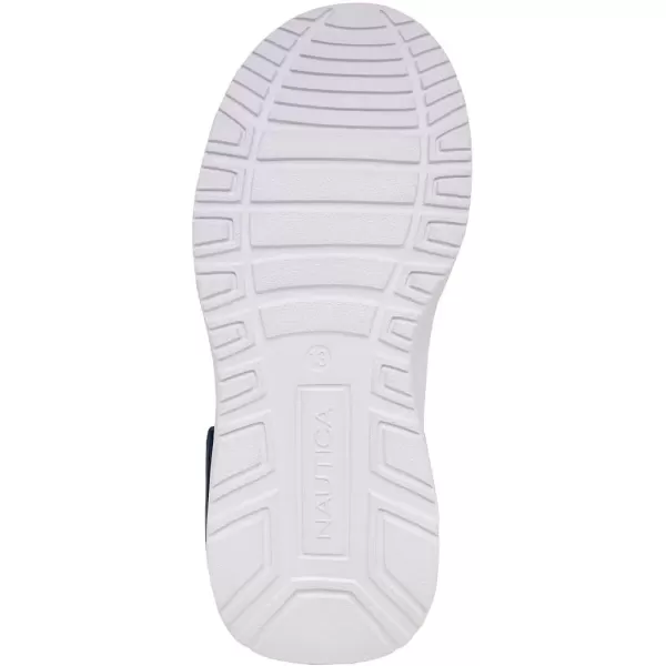 imageNautica Kids Athletic SlipOn Sneakers  Comfortable Bungee Running Shoes for Boys and Girls  Stylish and Supportive Footwear for Active Kids Big KidLittle KidToddlerBone Navysummr