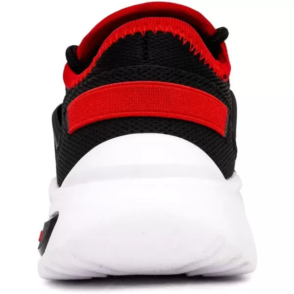 imageNautica Kids Athletic SlipOn Sneakers  Comfortable Bungee Running Shoes for Boys and Girls  Stylish and Supportive Footwear for Active Kids Big KidLittle KidToddlerBlack Redsanford