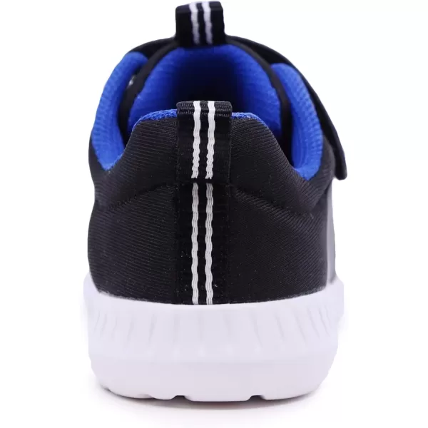 imageNautica Kids Fashion Sneaker Athletic Running Shoe with One Strap Boys  GirlsToddlerLittle KidBlack Mesh Cobalt