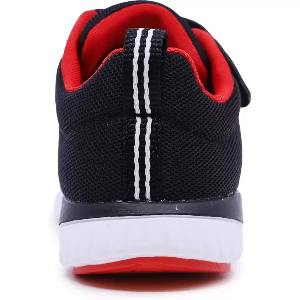 imageNautica Kids Fashion Sneaker Athletic Running Shoe with One Strap Boys  GirlsToddlerLittle KidBlack Mesh Red