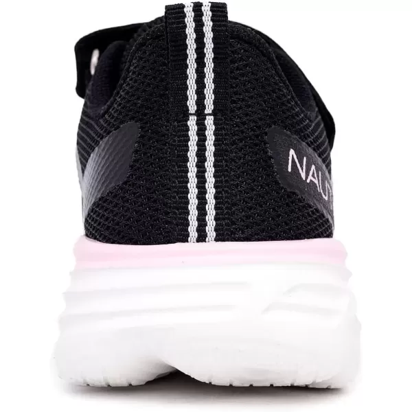 imageNautica Kids Fashion Sneaker Athletic Running Shoe with One Strap Boys  GirlsToddlerLittle KidBlack Pinkgemlock