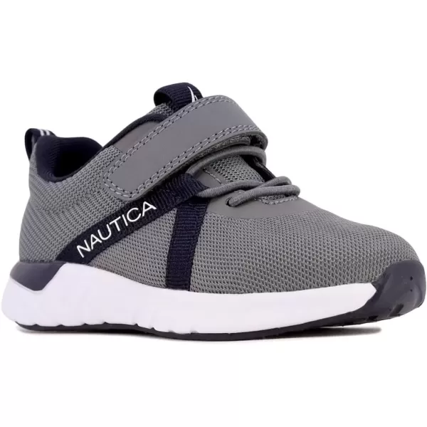 imageNautica Kids Fashion Sneaker Athletic Running Shoe with One Strap Boys  GirlsToddlerLittle KidDaretowngrey Navy