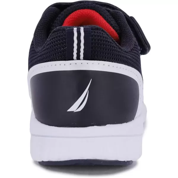 imageNautica Kids Fashion Sneaker Athletic Running Shoe with One Strap Boys  GirlsToddlerLittle KidLarnaca Navy Red