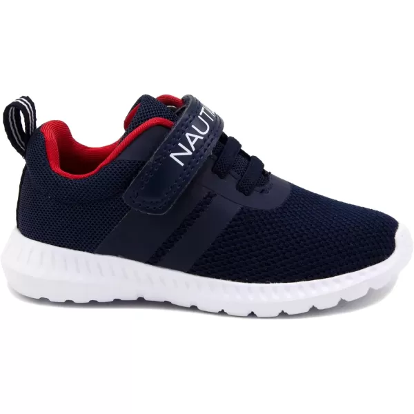 imageNautica Kids Fashion Sneaker Athletic Running Shoe with One Strap Boys  GirlsToddlerLittle KidNavy