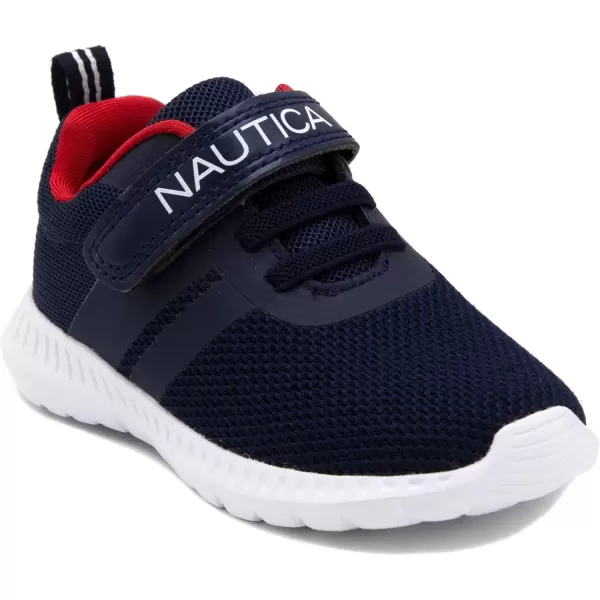 imageNautica Kids Fashion Sneaker Athletic Running Shoe with One Strap Boys  GirlsToddlerLittle KidNavy