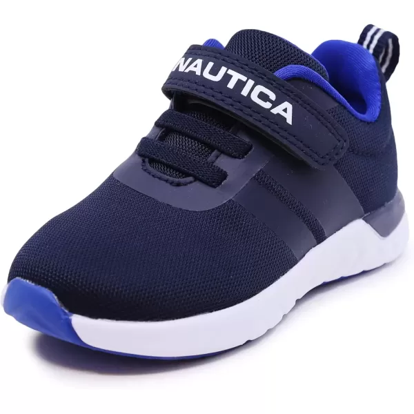 imageNautica Kids Fashion Sneaker Athletic Running Shoe with One Strap Boys  GirlsToddlerLittle KidNavy Mesh Cobalt