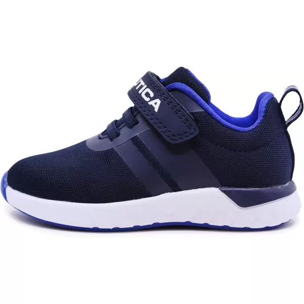 imageNautica Kids Fashion Sneaker Athletic Running Shoe with One Strap Boys  GirlsToddlerLittle KidNavy Mesh Cobalt