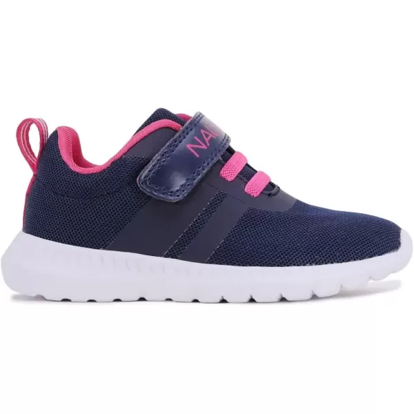 imageNautica Kids Fashion Sneaker Athletic Running Shoe with One Strap Boys  GirlsToddlerLittle KidNavy Pink