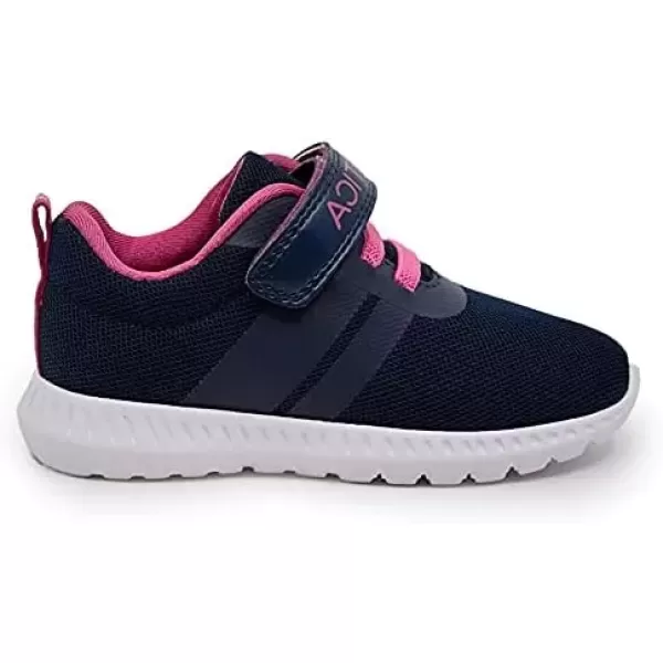 imageNautica Kids Fashion Sneaker Athletic Running Shoe with One Strap Boys  GirlsToddlerLittle KidNavy Pink