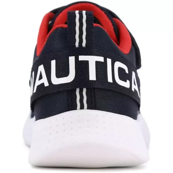 imageNautica Kids Fashion Sneaker Athletic Running Shoe with One Strap Boys  GirlsToddlerLittle KidNavy Square Neo