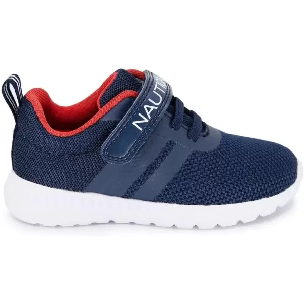 imageNautica Kids Fashion Sneaker Athletic Running Shoe with One Strap Boys  GirlsToddlerLittle KidNavy White