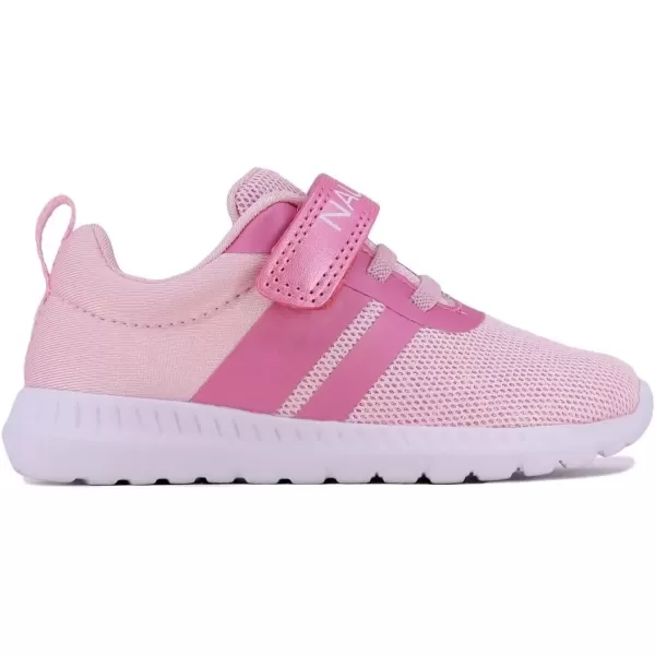 imageNautica Kids Fashion Sneaker Athletic Running Shoe with One Strap Boys  GirlsToddlerLittle KidPink Glitter Mesh