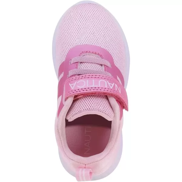 imageNautica Kids Fashion Sneaker Athletic Running Shoe with One Strap Boys  GirlsToddlerLittle KidPink Glitter Mesh