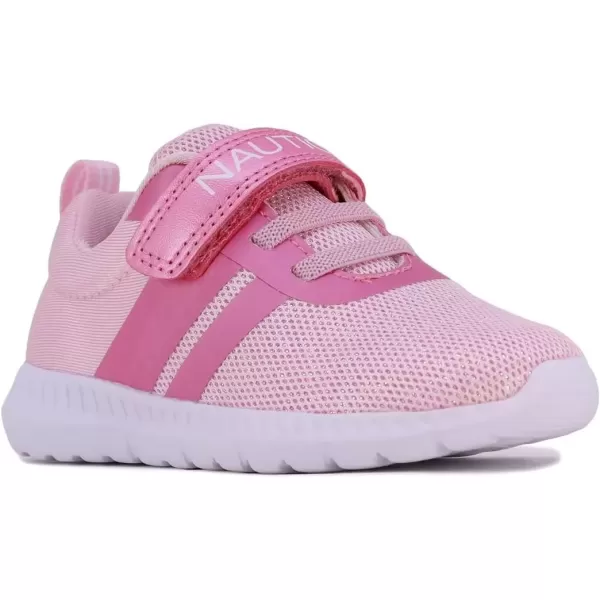 imageNautica Kids Fashion Sneaker Athletic Running Shoe with One Strap Boys  GirlsToddlerLittle KidPink Glitter Mesh