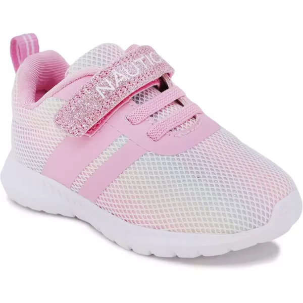 imageNautica Kids Fashion Sneaker Athletic Running Shoe with One Strap Boys  GirlsToddlerLittle KidRainbow Sparkle