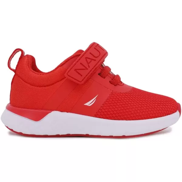 imageNautica Kids Fashion Sneaker Athletic Running Shoe with One Strap Boys  GirlsToddlerLittle KidRed Mesh Neo