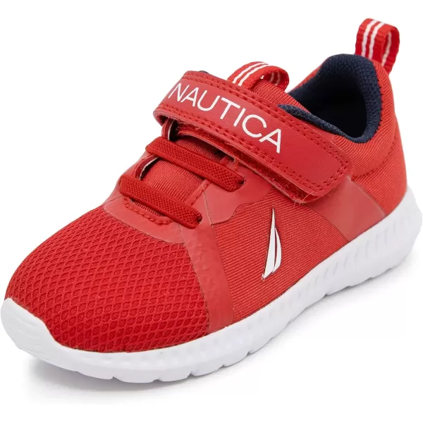 imageNautica Kids Fashion Sneaker Athletic Running Shoe with One Strap Boys  GirlsToddlerLittle KidRed Meshjurnee