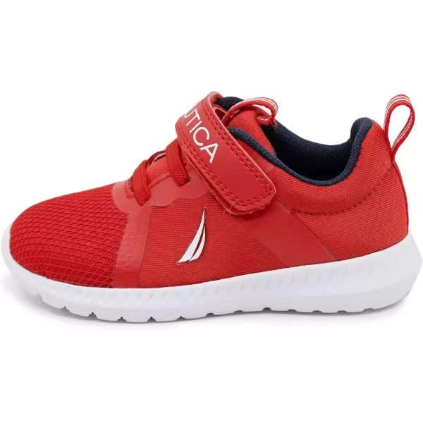 imageNautica Kids Fashion Sneaker Athletic Running Shoe with One Strap Boys  GirlsToddlerLittle KidRed Meshjurnee