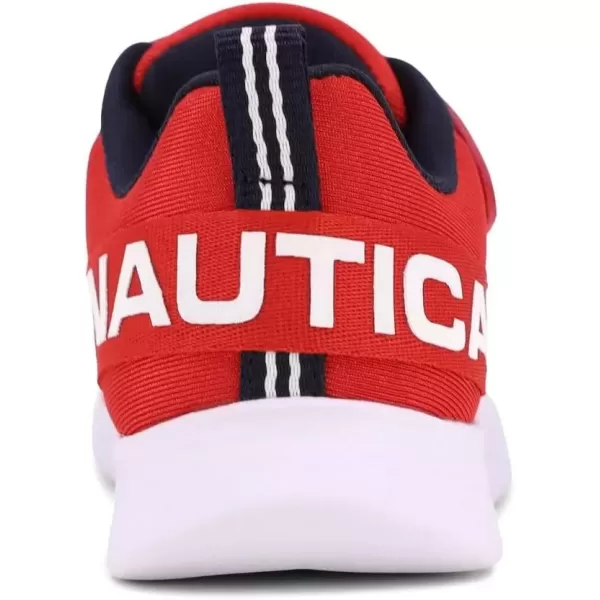 imageNautica Kids Fashion Sneaker Athletic Running Shoe with One Strap Boys  GirlsToddlerLittle KidRed Square Neo