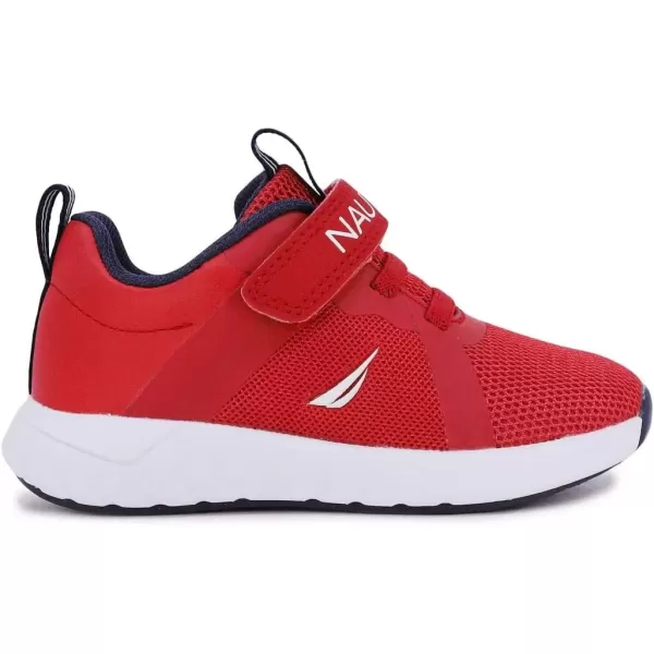 imageNautica Kids Fashion Sneaker Athletic Running Shoe with One Strap Boys  GirlsToddlerLittle KidRed Tonal