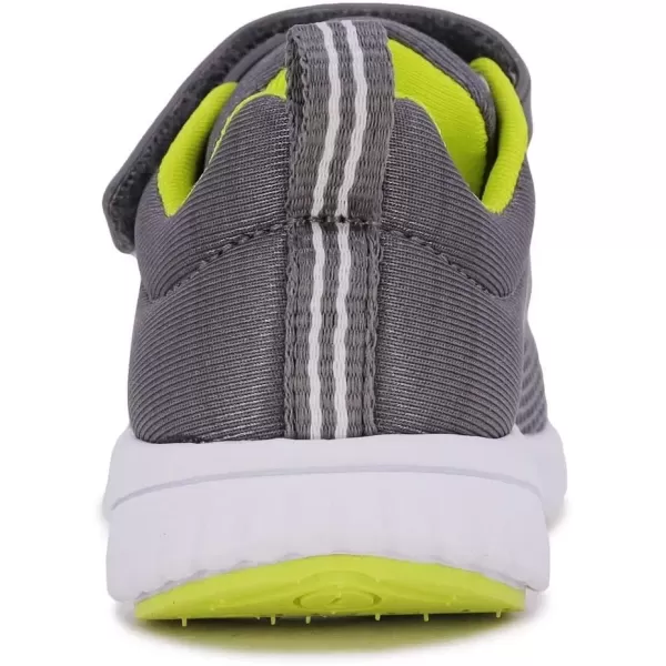 imageNautica Kids Fashion Sneaker Athletic Running Shoe with One Strap Boys  GirlsToddlerLittle KidStorm Grey Lime