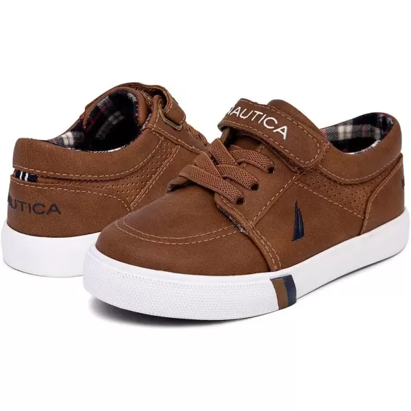 imageNautica Kids Fashion Sneaker Athletic Running Shoe with One Strap Boys  GirlsToddlerLittle KidTanberrian