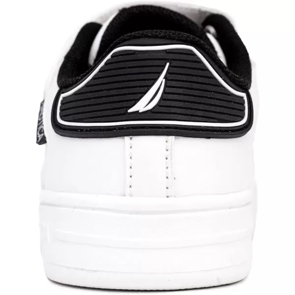 imageNautica Kids Fashion Sneaker Athletic Running Shoe with One Strap Boys  GirlsToddlerLittle KidWhite Blackalmiana