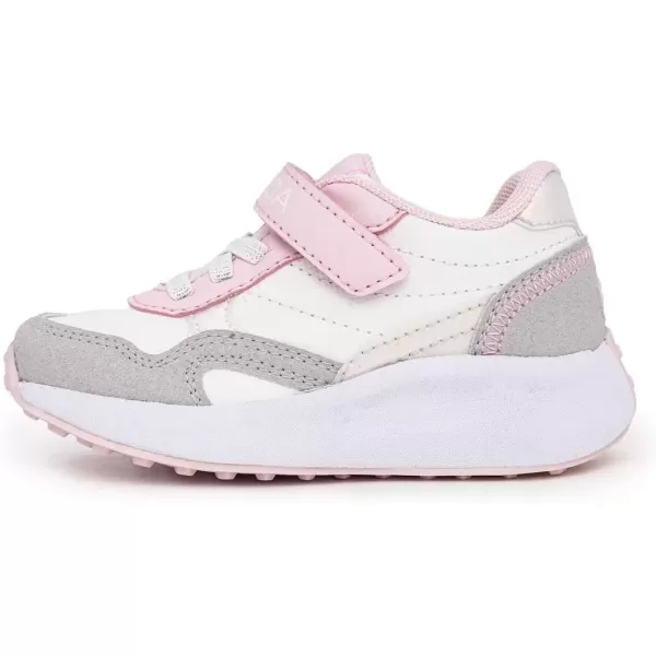 imageNautica Kids Fashion Sneaker Athletic Running Shoe with One Strap Boys  GirlsToddlerLittle KidWhite Grey Pinkkian