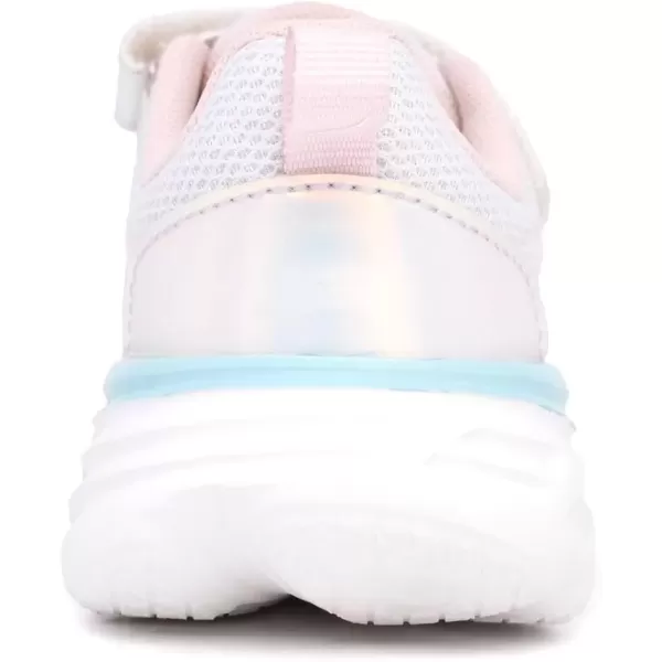 imageNautica Kids Fashion Sneaker Athletic Running Shoe with One Strap Boys  GirlsToddlerLittle KidWhite Iridescentgrigi