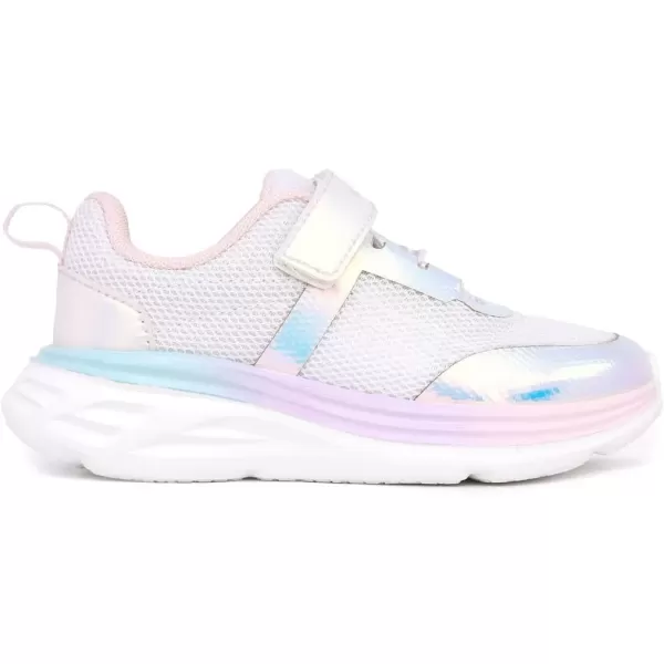 imageNautica Kids Fashion Sneaker Athletic Running Shoe with One Strap Boys  GirlsToddlerLittle KidWhite Iridescentgrigi