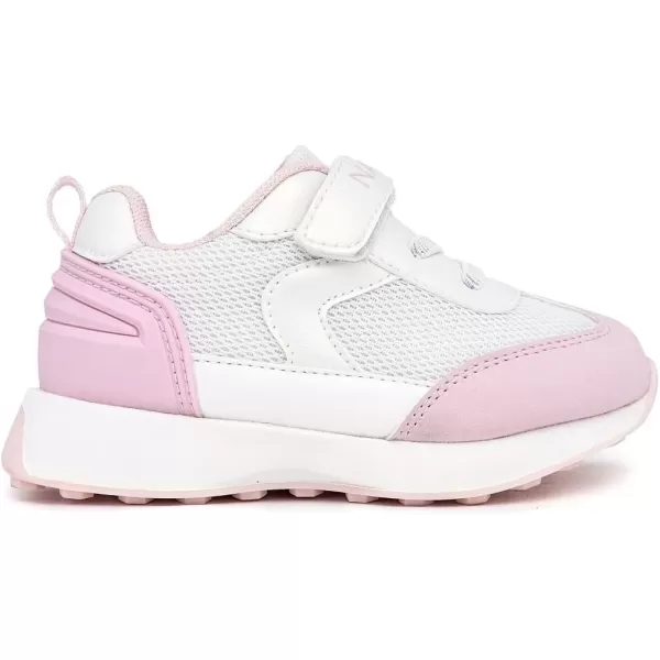 imageNautica Kids Fashion Sneaker Athletic Running Shoe with One Strap Boys  GirlsToddlerLittle KidWhite Pinkkinrossi