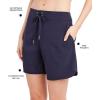 imageNautica Womens Board Quick Dry Bathing Suit Shorts with Pockets 7quot InseamSwimsuit Bottoms SXLBlack