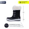 imageNautica Womens LaceUp Winter Snow ampamp Rain Boots  WaterResistant Insulated Boots with Cozy Faux Fur Lining for Warmth and Comfort  GlenoakBlack