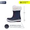 imageNautica Womens LaceUp Winter Snow ampamp Rain Boots  WaterResistant Insulated Boots with Cozy Faux Fur Lining for Warmth and Comfort  GlenoakPeacoat