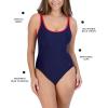 imageNautica Womens One Piece Bathing SuitQuick Dry Cross Back Tummy Control Monokini Swimsuit Removable Cups SXLBlock Party Multi