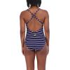 imageNautica Womens One Piece Bathing SuitQuick Dry Cross Back Tummy Control Monokini Swimsuit Removable Cups SXLDeep Sea Stripe