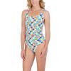 imageNautica Womens One Piece Bathing SuitQuick Dry Cross Back Tummy Control Monokini Swimsuit Removable Cups SXLLimeMulti