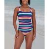 imageNautica Womens One Piece Bathing SuitQuick Dry Cross Back Tummy Control Monokini Swimsuit Removable Cups SXLPrep Stripe Multi
